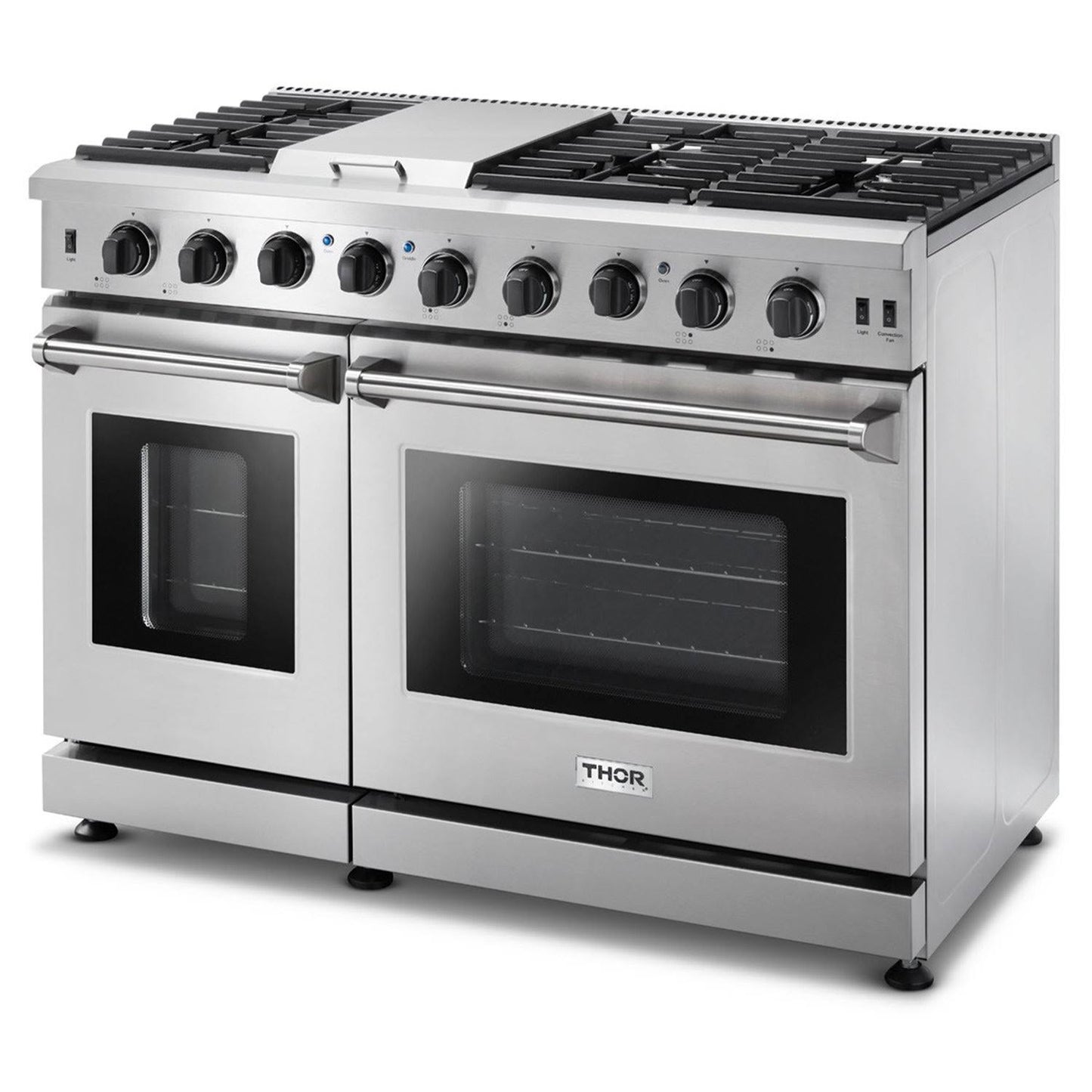 Thor Kitchen 48-Inch 6.8 cu. ft. Double Oven Gas Range in Stainless Steel