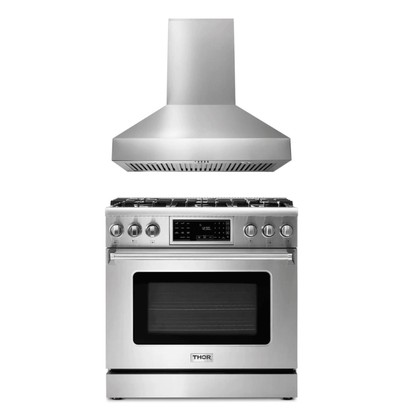 Thor Kitchen Appliance Package - 36 In. Gas Range + Range Hood
