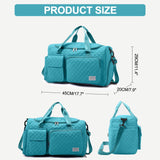 Water-Resistant Tote Bag  Travel Bag with Adjustable Shoulder Shoes Compartment