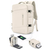 Waterproof Large Travel Backpack for Laptop Backpack with USB Charging Port & Shoe Pouch