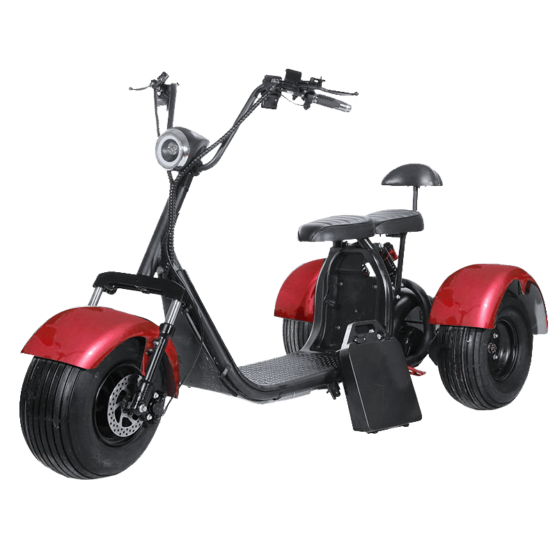 SoverSky T7.0 60V 2000W Fat Tire Electric Trike Scooter - SOV-T70-RED