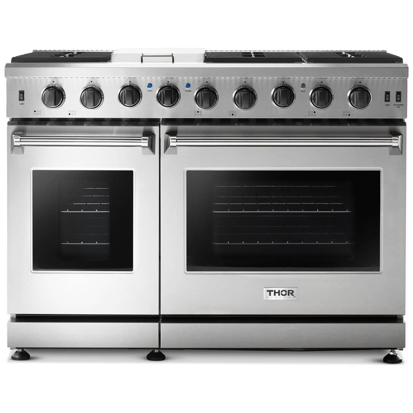 Thor Kitchen 48-Inch 6.8 cu. ft. Double Oven Gas Range in Stainless Steel